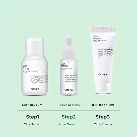 Cica 7 Pure Fit Skin Care Set for Hydration and Anti-Aging by Cosrx 100ml