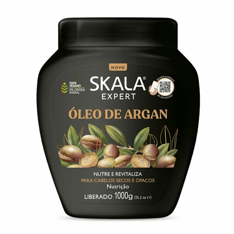 Reparierende und feuchtigkeitsspendende Haarcreme und Balsam mit Arganöl 1000 Gramm von Scala Expert