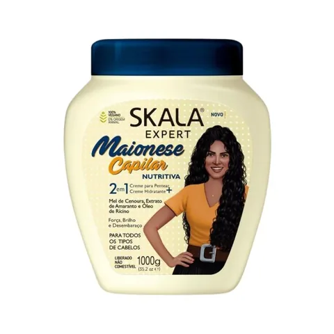 Kopfhautbehandlung Creme für dunkles Haar mit schwarzem Ton 1000g von Scala Expert
