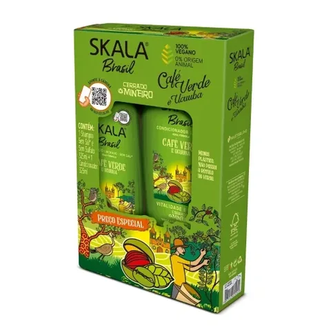 Scala Expert Brasilianisches Grünes Kaffee Shampoo und Conditioner Set - 325 ml