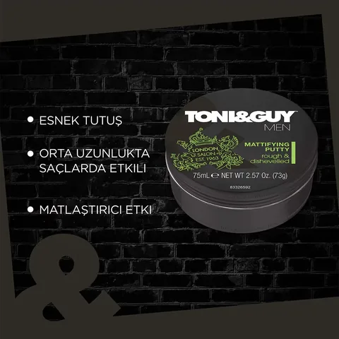 Toni&amp;guy Natural And Matte Looking Styling Cream Wax 75 ml