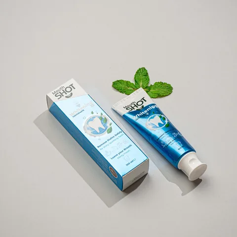 Whitening-Zahnpasta mit frischer Minze von Mouth Shot – 100 ml