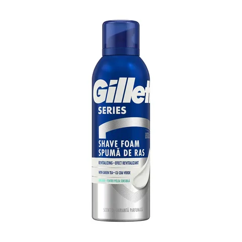 Пена для бритья Gillette Series для чувствительной кожи с зеленым чаем 200 мл