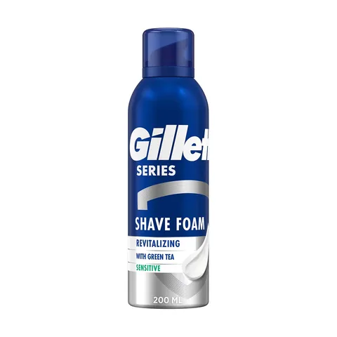 Gillette رغوة الحلاقة جيليت سيريز للبشرة الحساسة برائحة الشاي الأخضر 200 مل