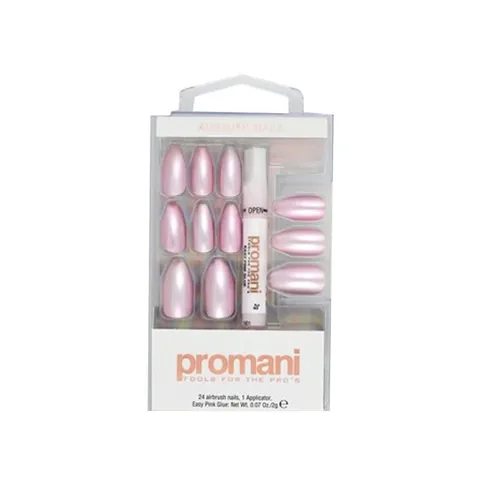 Promani Perlenrosa Press-On Nagelset - Einfache Anwendung & Glamour