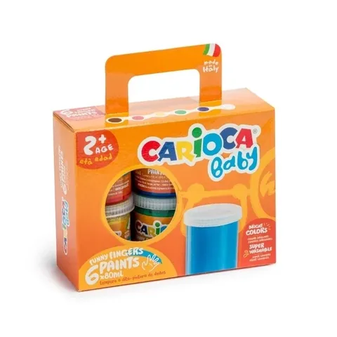 Carioca Baby Fingerfarben Set - 6 Waschbare Farben (2+)