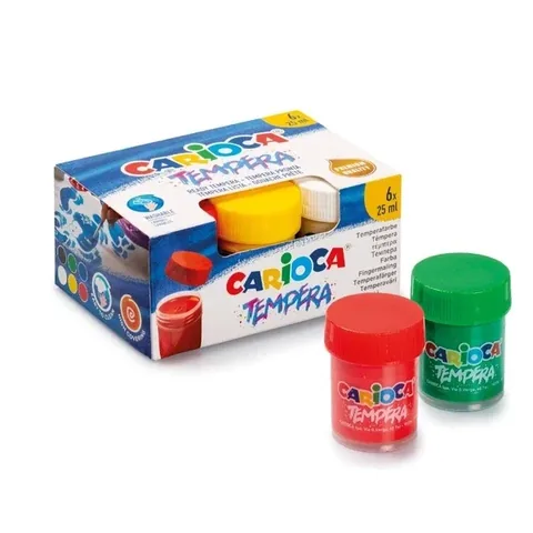 Carioca Super Washable Tempera Aquarellset - 6 x 25 ml