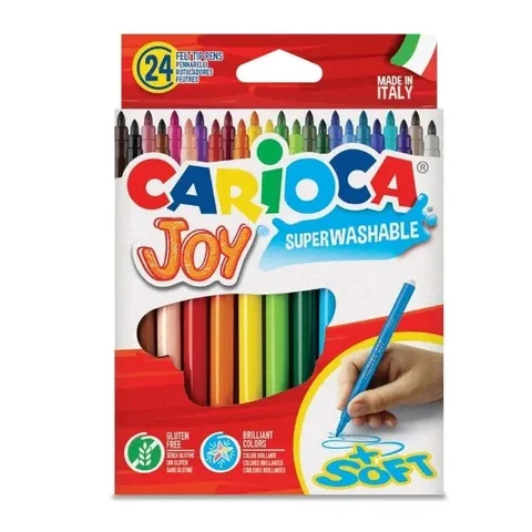 Карандаши Carioca Joy 24 супермоющиеся фетровые с тонким и широким наконечником