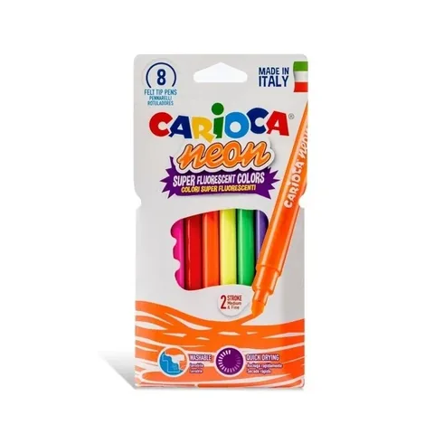 Carioca Neon Waschbare Filzstifte 8er-Pack