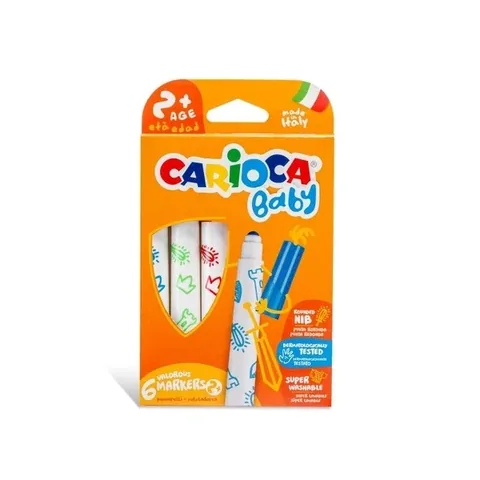 Карандаши фетровые Carioca Jumbo, 6 штук, безопасные для детей