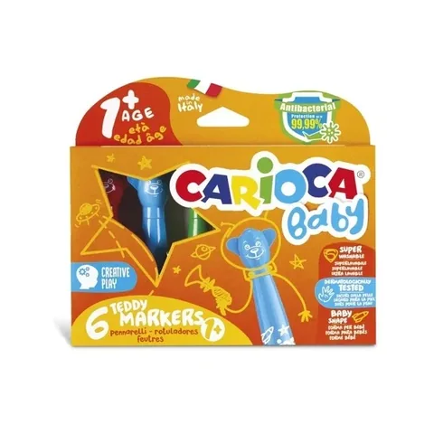 Carioca Jumbo waschbare Filzstifte 6er-Pack