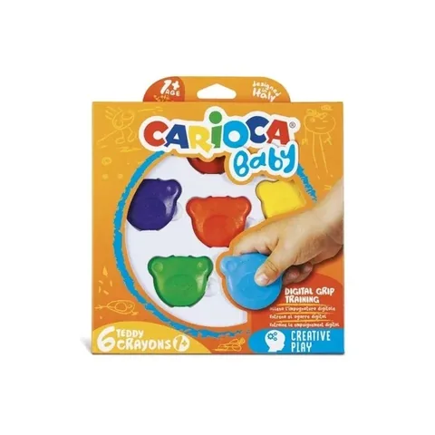 Carioca Teddy Wachsmalstifte 6er-Pack