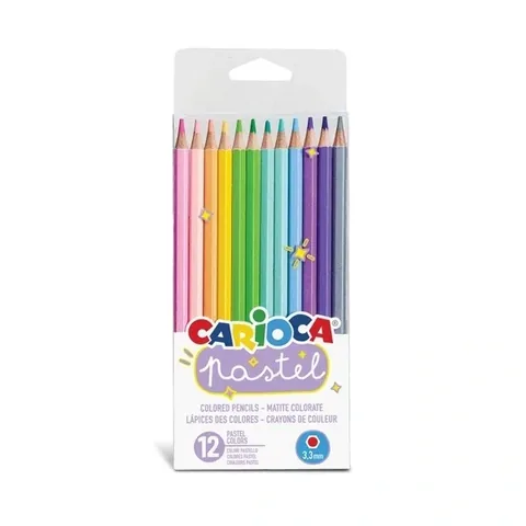 Carioca Pastellkreiden - 12-seitige Holzweiche Farben von Carioca