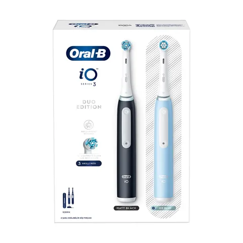 Зубная щетка Oral-B Io3 аккумуляторная черно-синяя 2 шт.