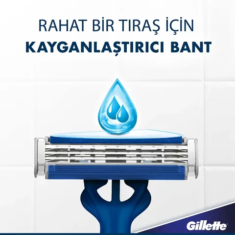 Gillette ماكينة حلاقة جيليت بلو 3 سلالوم للاستخدام مرة واحدة عبوة من 5 قطع