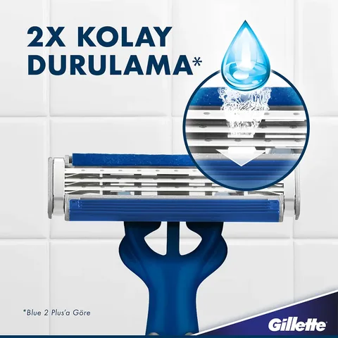 Gillette ماكينة حلاقة جيليت بلو 3 سلالوم للاستخدام مرة واحدة عبوة من 5 قطع