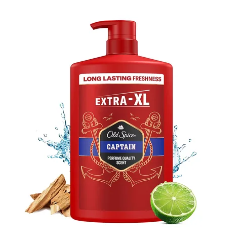 Old Spice Captain Men's Shower Gel And Shampoo 1000 ml Extra-xl