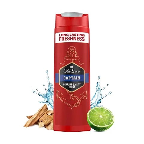 Old Spice جل الاستحمام والشامبو للرجال من أولد سبايس كابتن 400 مل