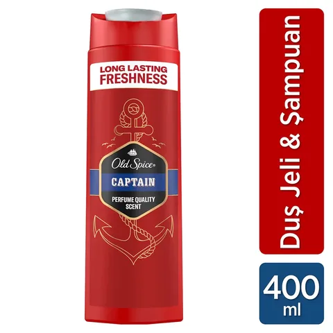 Old Spice جل الاستحمام والشامبو للرجال من أولد سبايس كابتن 400 مل