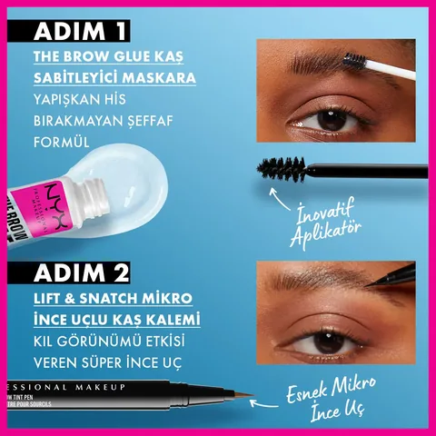 Nyx Professional Makeup Brow Glue Eyebrow Fixing Mascara Transparent