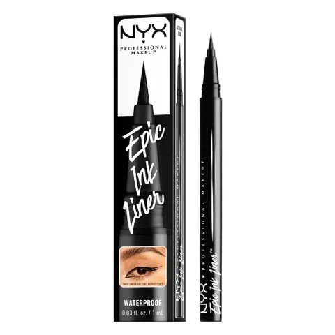 Nyx Epic Ink Liner - Jet Black Wasserfester Pinselspitzen Eyeliner