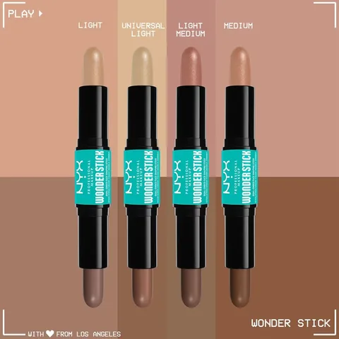Nyx Professional Makeup Wonder Stick Double-ended Cream Contour & Highlighter Stick Fair