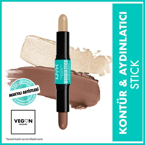 Nyx Professional Makeup Wonder Stick Double-ended Cream Contour &amp; Illuminator Stick Universal Light