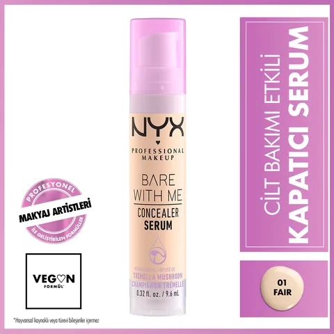NYX Bare With Me Vegan Concealer Serum 01 Fair