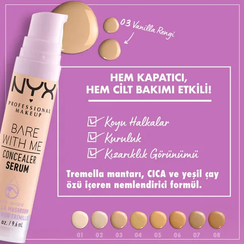 NYX سيروم إخفاء العيوب \\بير ويذ مي\\" من نيكس بروفيشنال ميك أب، لون 03 فانيليا"