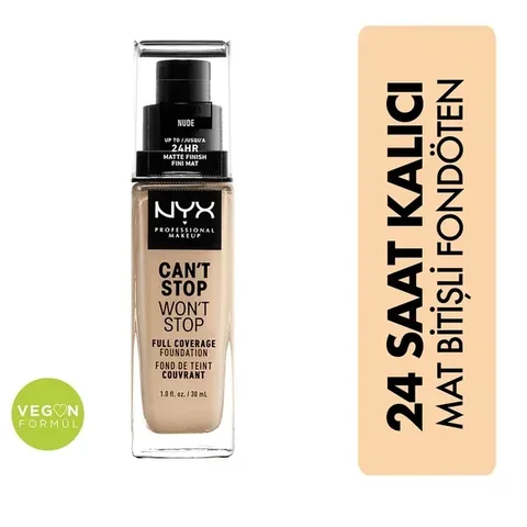 NYX Can't Stop Won't Stop 24HR Foundation - Hohe Deckkraft Nude