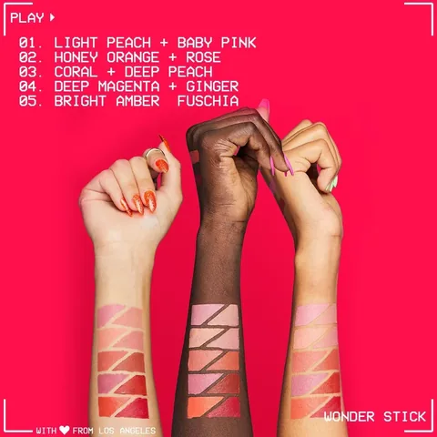 Nyx Professional Makeup Wonder Stick Double-sided Cream Blush Stick Light Peach And Baby Pink