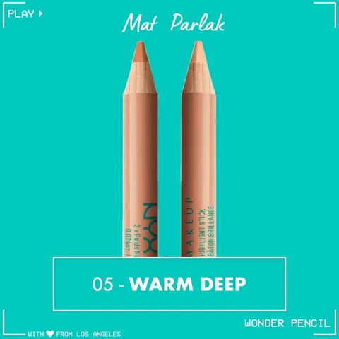 Nyx Wonder Pencil Dual-Sided Highlighter & Concealer - Warm Deep
