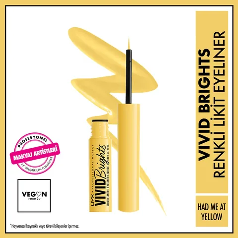Жидкая подводка для глаз Nyx Professional Makeup Vivid Brights "Had Me At Yellow"