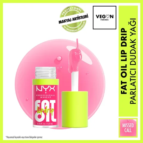 NYX Fat Oil Lip Drip Shine mit Himbeerenöl