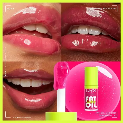 NYX Fat Oil Lip Drip - Himbeer Glanz Lippenöl für Feuchtigkeit
