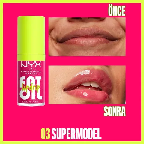 NYX Fat Oil Lip Drip - Himbeer Glanz Lippenöl für Feuchtigkeit