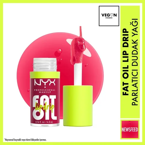 NYX Fat Oil Lip Drip Shine - Himbeere Feuchtigkeitsspendendes Lippenöl