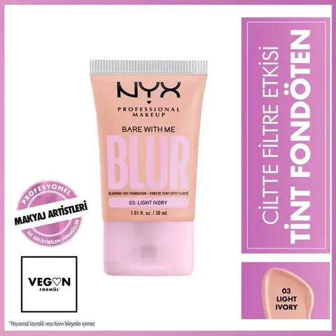 NYX Blur Tint Skin Filter Foundation 03 Light Ivory - 12HR Feuchtigkeit