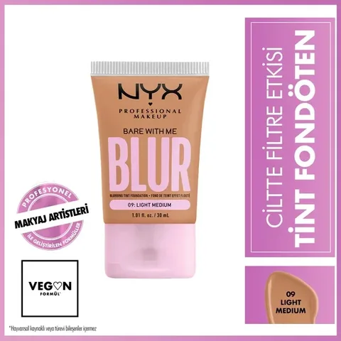 NYX Blur Tint Skin Filter Foundation 09 Light Medium - 12HR Feuchtigkeit