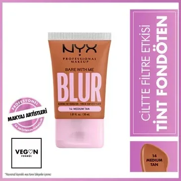 NYX Blur Tint Foundation 14 Mittelbraun
