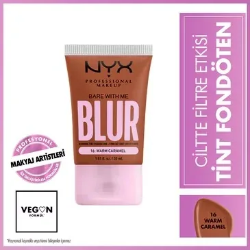 NYX Blur Tint Skin Filter Foundation 16 Warm Caramel - 12Std Feuchtigkeit