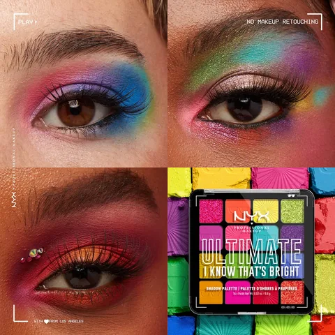 Nyx Professional Makeup Ultimate Shadow Palette I Know Thats Bright Eyeshadow Palette