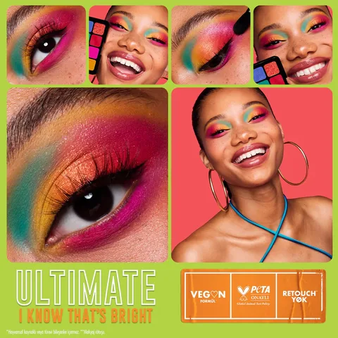 Nyx Professional Makeup Ultimate Shadow Palette I Know Thats Bright Eyeshadow Palette