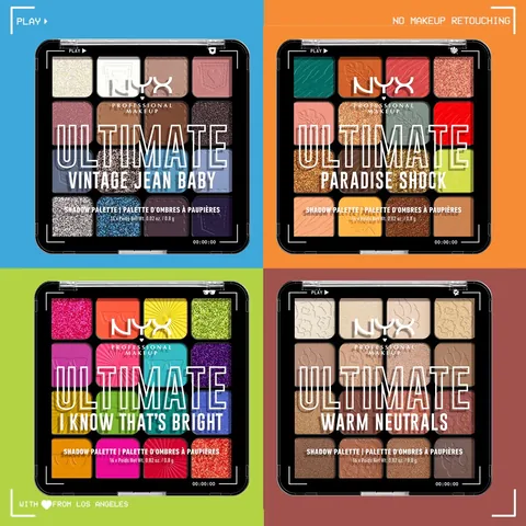 Nyx Professional Makeup Ultimate Shadow Palette I Know Thats Bright Eyeshadow Palette