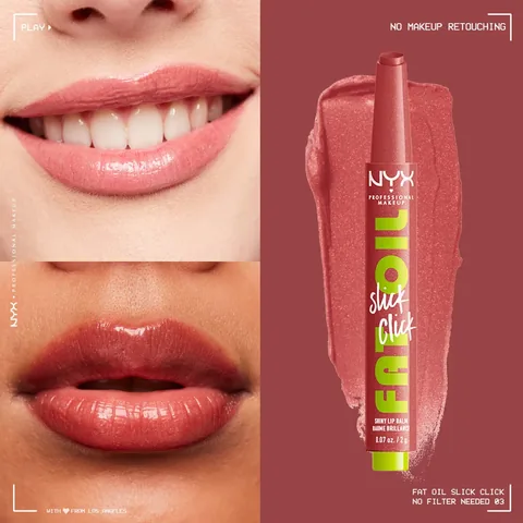 Nyx Professional Makeup Fat Oil Slick Click Shine Lip Balm 03 no Filter Needed
