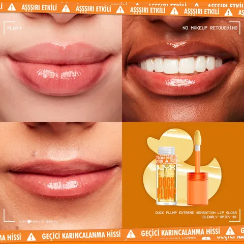 NYX ملمع الشفاه داك بلامب من نييكس بروفيشنال ميك أب 01 حار بشكل واضح
