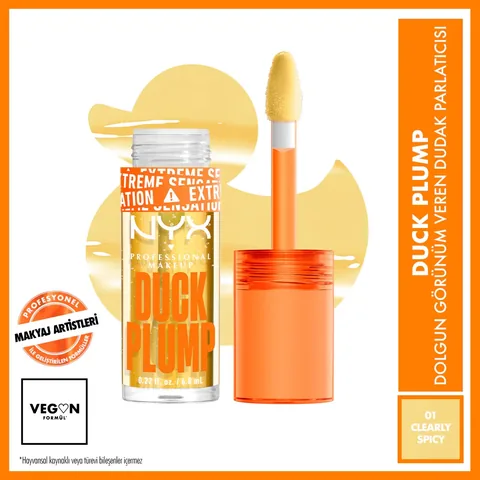 NYX Duck Plump Lip Gloss 01 - Ingwer-Infused Gloss für volle Lippen