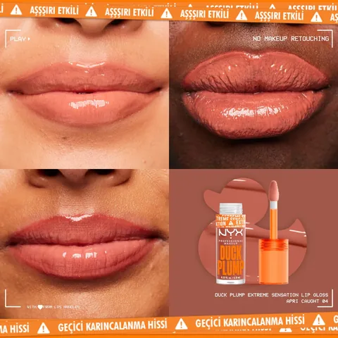 NYX Duck Plump Lip Gloss 04 Apri-Caught - Veganer, feuchtigkeitsspendender Glanz