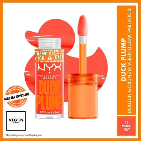 NYX Duck Plump Lip Gloss 13 Peach Out