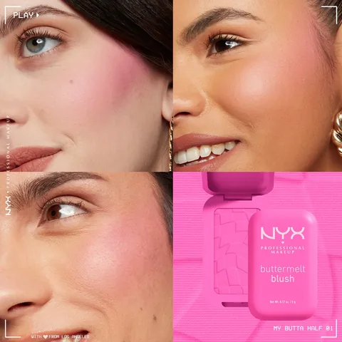 Nyx Professional Makeup Buttermelt Blush Creamy Powder Blush 01 my Butta Half